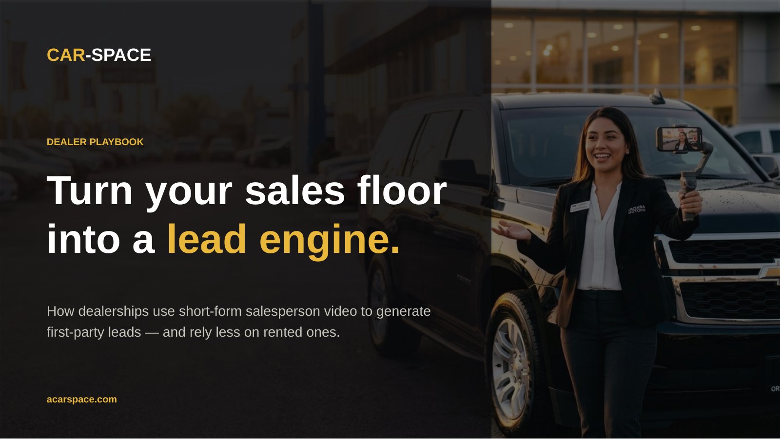 Dealer playbook slide 1: Turn your sales floor into a lead engine